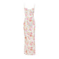 A&A Spaghetti Strap Floral Print Bustier Maxi Bodycon Dress