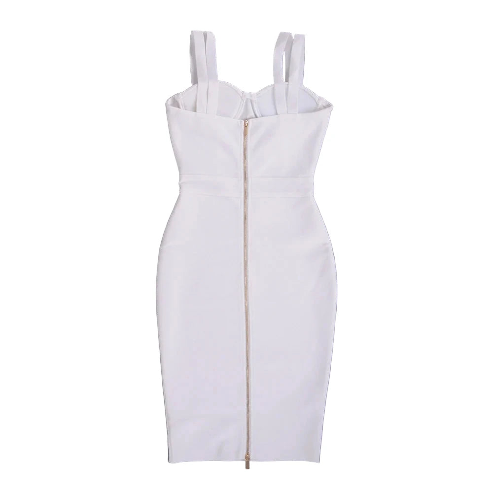 A&A Rachel Crystal Detail Bandage Midi Dress