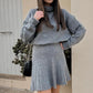 A&A Turtle Neck Knitted Sweater Skirt Set