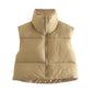 A&A High Neck Padded Cropped Gilet