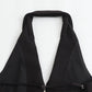 A&A Backless Strapless Halter Zipper Top