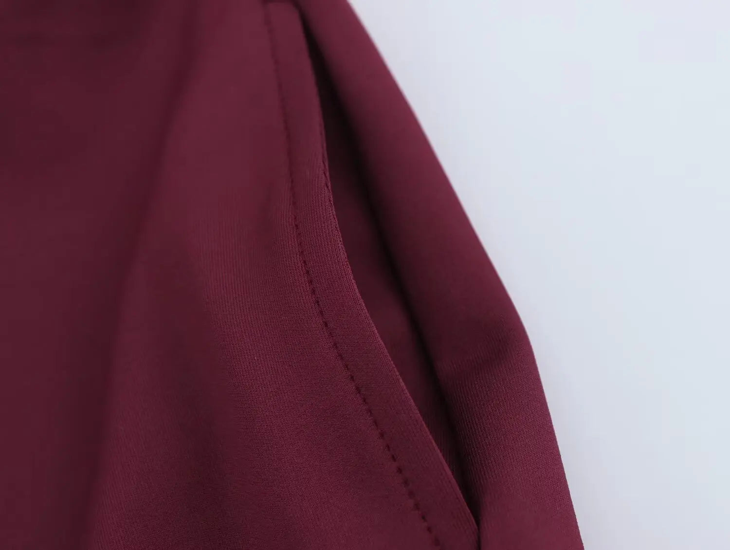 A&A Fall Burgundy Two Piece Tracksuit Set Jacket & Wide Leg Pants