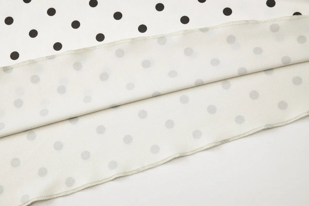 A&A Lunessa Off Shoulder Polka Dot Mini A-Line Dress