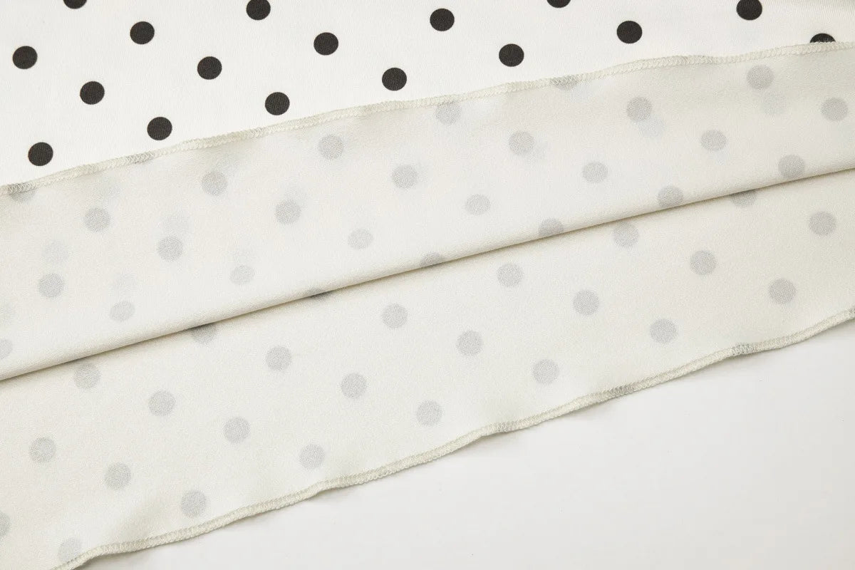 A&A Lunessa Off Shoulder Polka Dot Mini A-Line Dress