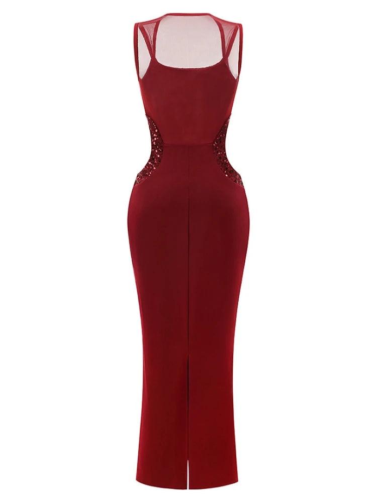 A&A Cresselle Square Neck Hollow Out Detail Maxi Dress