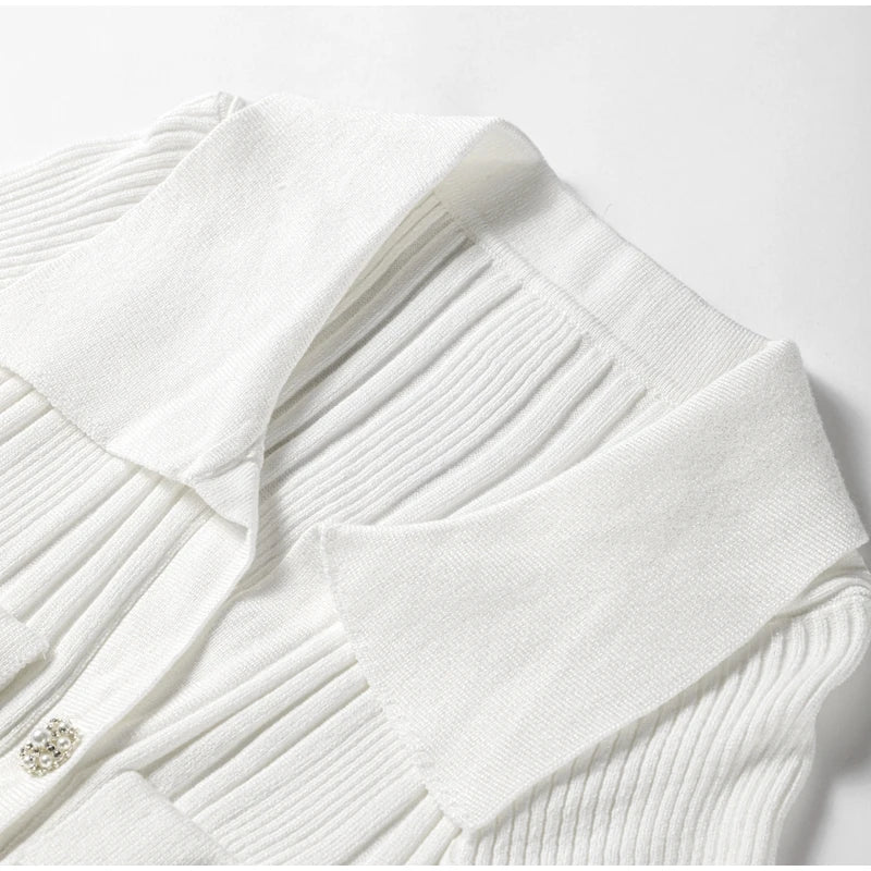 A&A Onua Knitted Button Pockets Maxi Dress