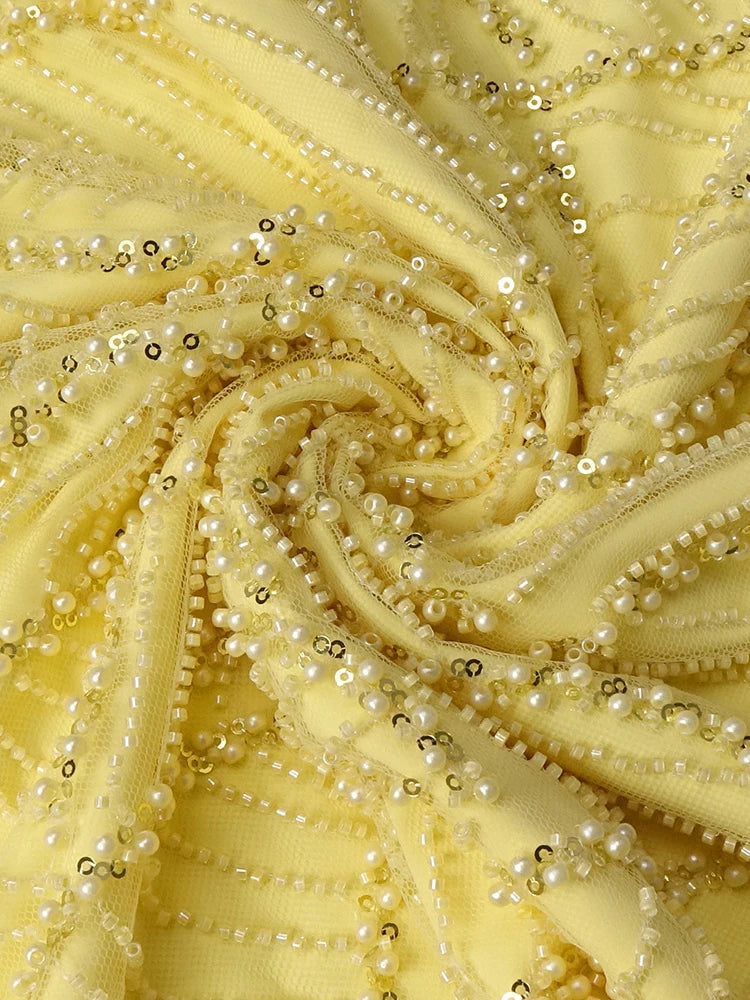 A&A Surié Halter Neck Bow Detail Beaded Embroidery Maxi Dress