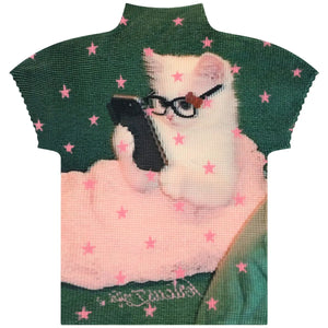 A&A Kitty Crush Graphic Print Crop Top