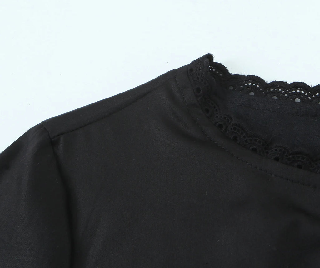 A&A Elarine Shirt Top & A-Line Mini Skirt Set