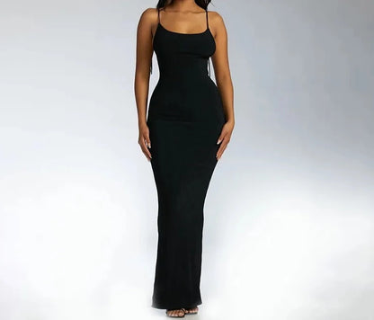 A&A Halterneck Sleeveless Backless Maxi Dress