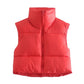 A&A High Neck Padded Cropped Gilet