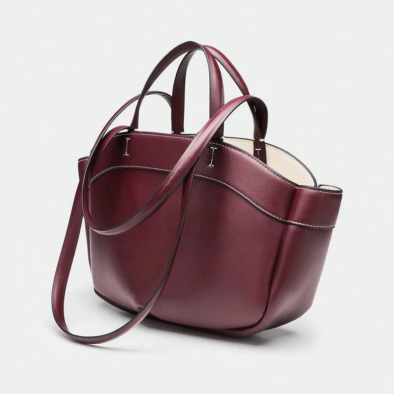 A&A Anna Faux Leather Tote Shoulder Bag