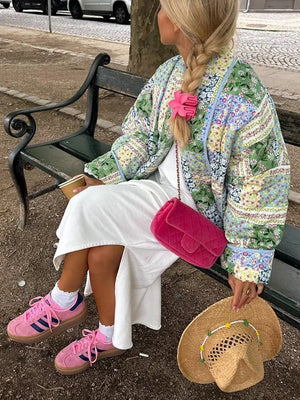 A&A Patch Floral Patterend Cardigan Jacket