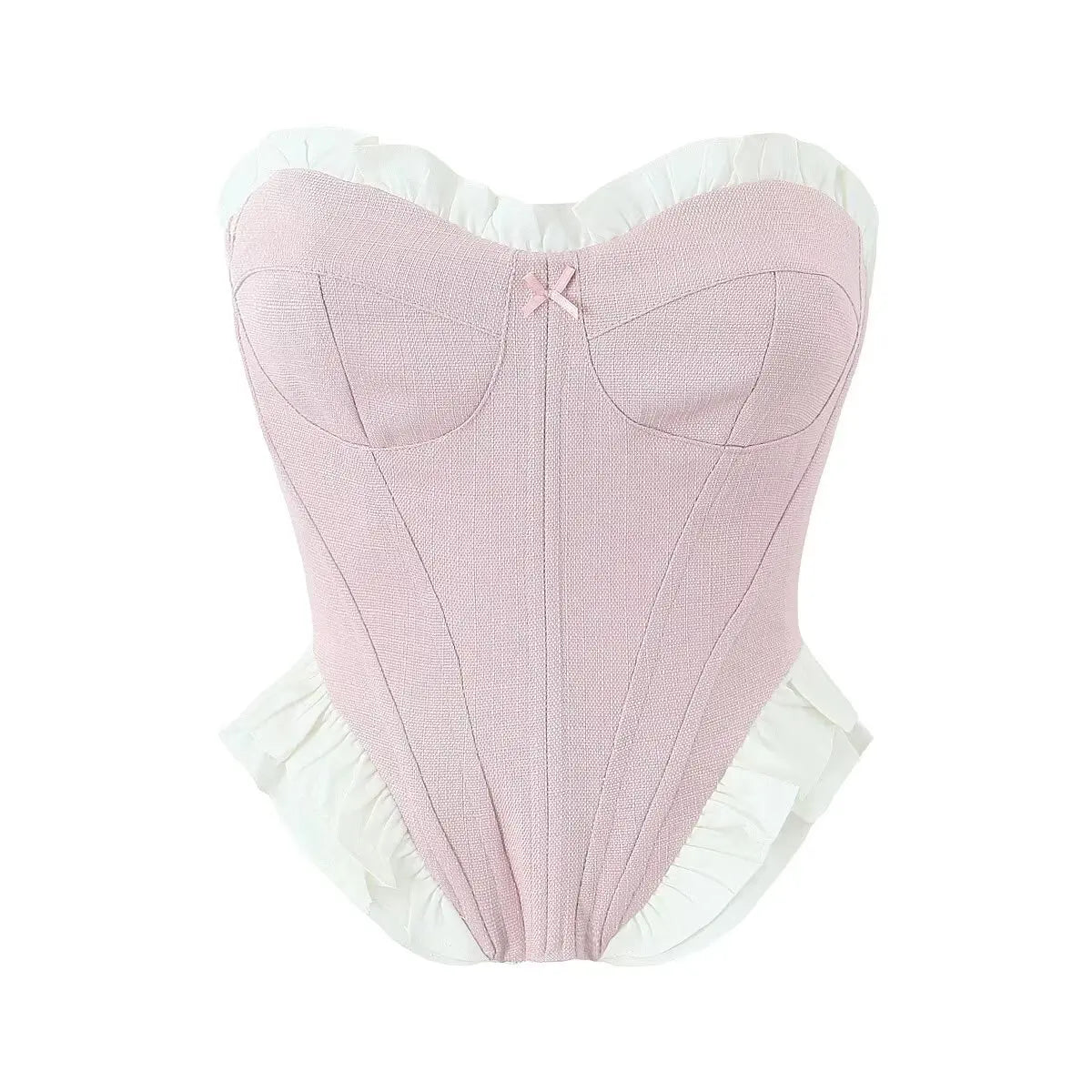 A&A Zelia Sweetheart Ruffle Trim Corset Top