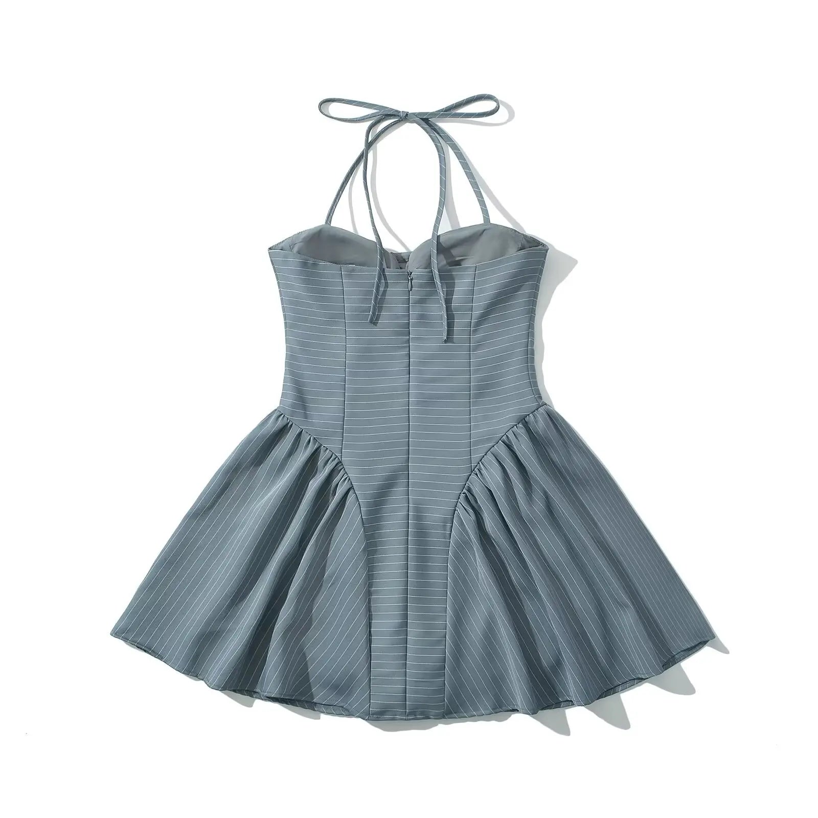 A&A Celandine Halter Front Button Mini A-Line Dress