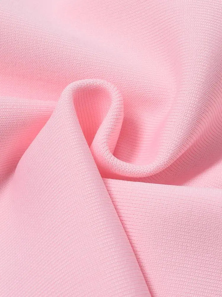 A&A Oriana Pink Bodycon Bandage Maxi Dress