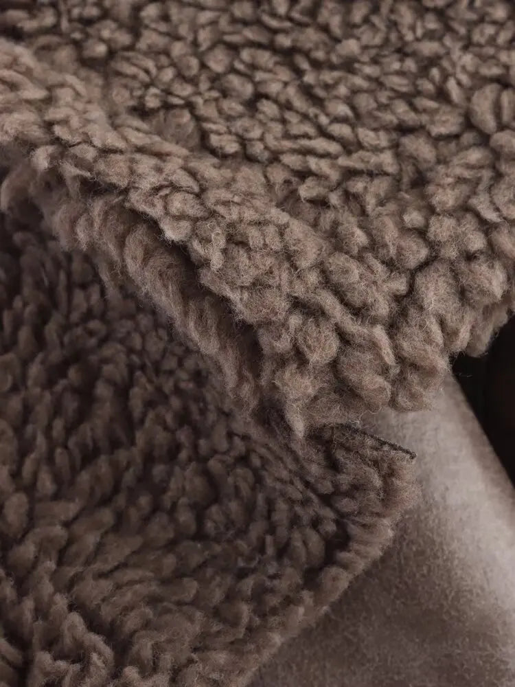 A&A Tolisa Collared Shearling Jacket