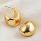 A&A Gold Round Chunky Earrings