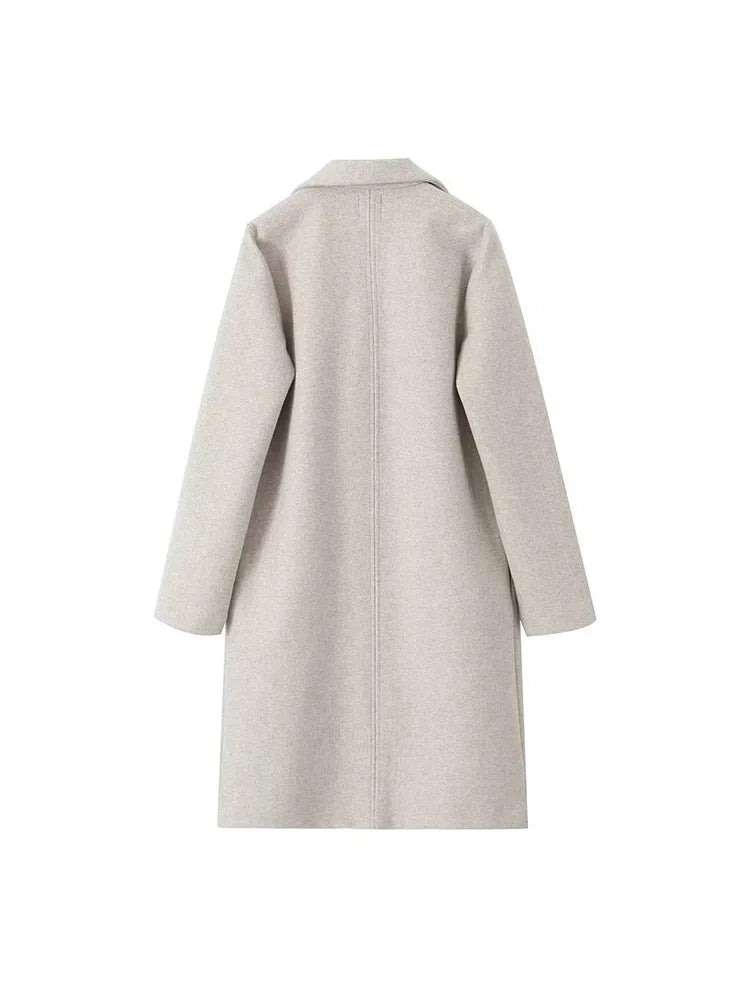 A&A Solid Open Stitch Soft Trench Coat