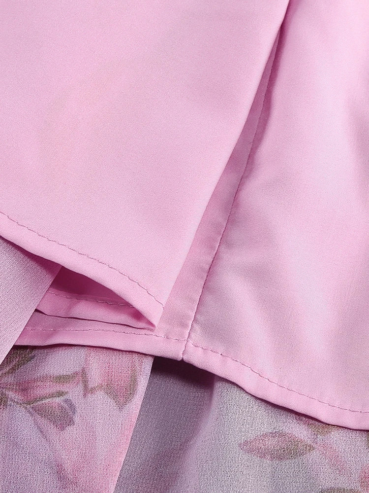 A&A Luxe Bluebell Halter Neck Floral Print Ruffles Maxi Dress