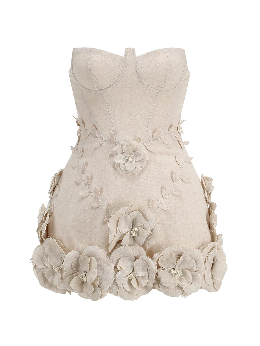 A&A Aloura Flower Detail Mini Dress