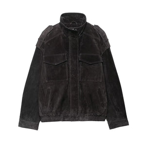 A&A Suede Utility Oversized Cargo Style Jacket