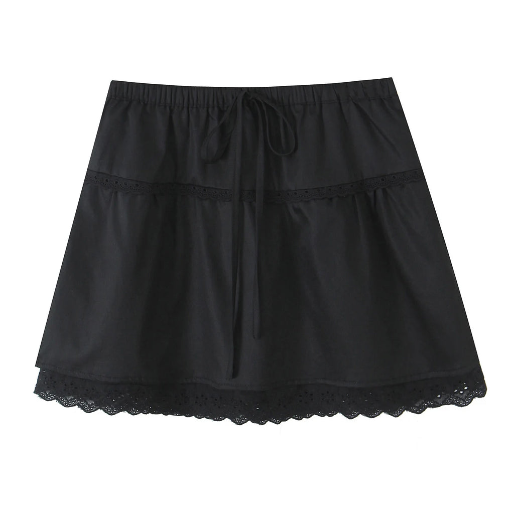 A&A Elarine Shirt Top & A-Line Mini Skirt Set