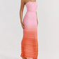 A&A Gradient Strapless Maxi Bodycon Dress