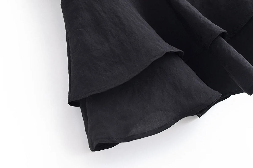 A&A Aubre Layered Ruffle Mini Skirt