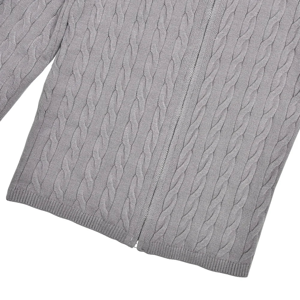 A&A Noel Knitted Turtleneck Zip Cardigan