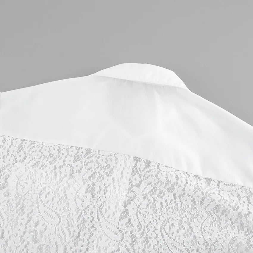 A&A Thaliah Lace Sleeve Shirt