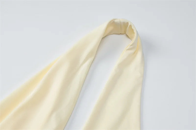 A&A Astraelle Halter Draped Backless Maxi Dress
