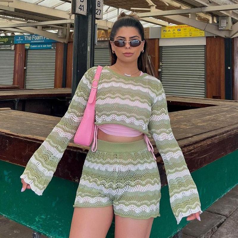 A&A Bohemian Summer Knitted Two Piece Set