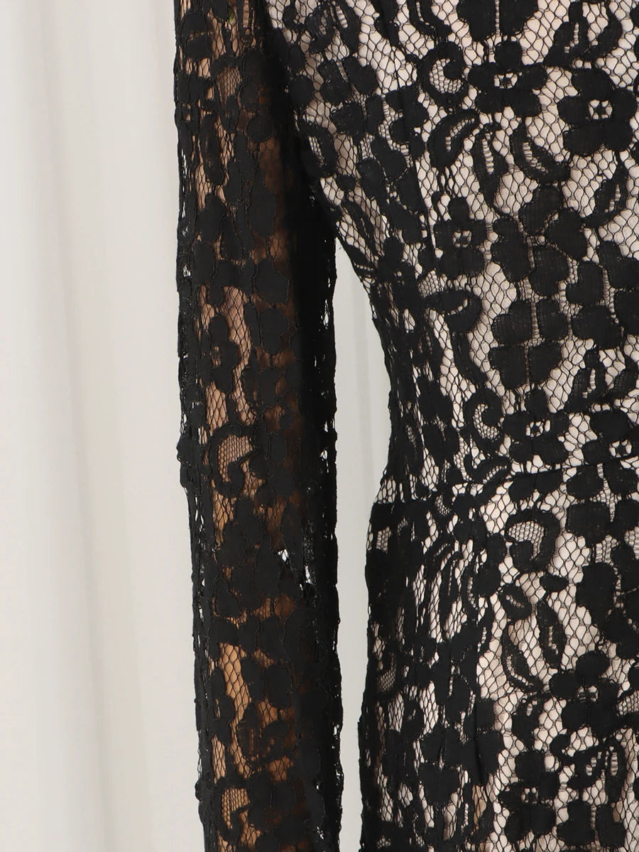 A&A Soreia Lace Collar Shirt Dress