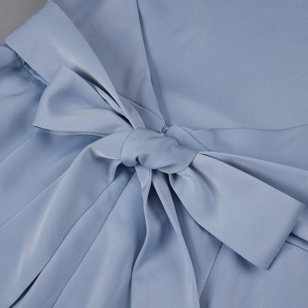 A&A Cielle Satin Cowl Neck Midi Dress