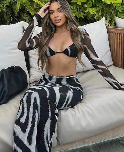 A&A Zebra Stripe Two Piece Set