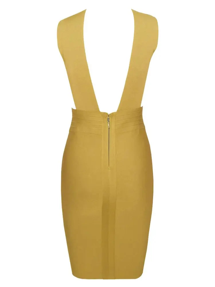A&A Noemi Cut Out Bodycon Bandage Midi Slit Dress