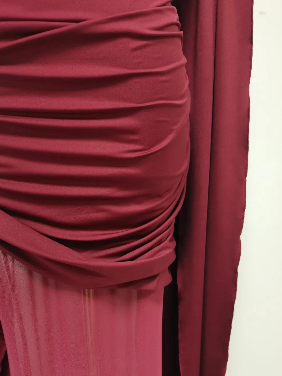 A&A Niva Draped One Shoulder Maxi Dress