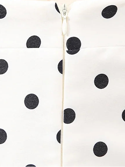 A&A Nira Polka Dot A-Line Midaxi Dress
