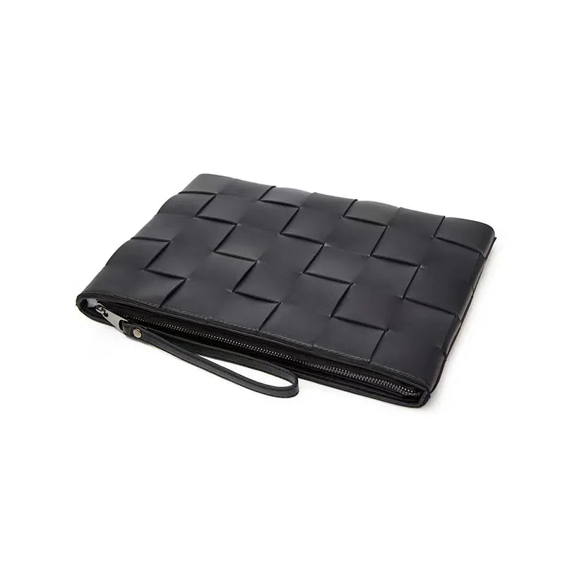 A&A Woven Lucci Microfiber Leather Clutch Laptop Bag