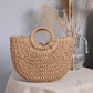 A&A Summer Straw Woven Beach Tote Bag