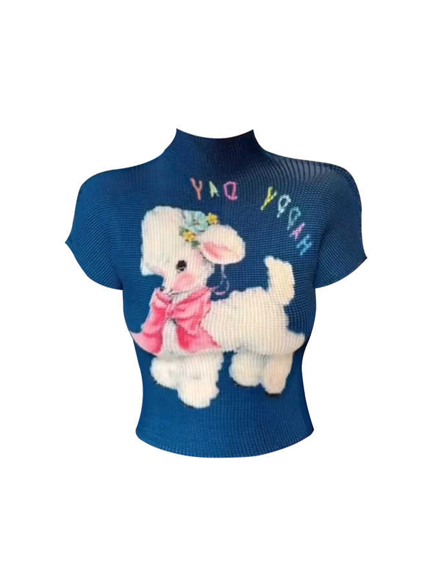 A&A Angel Lambie Graphic Print Crop Top