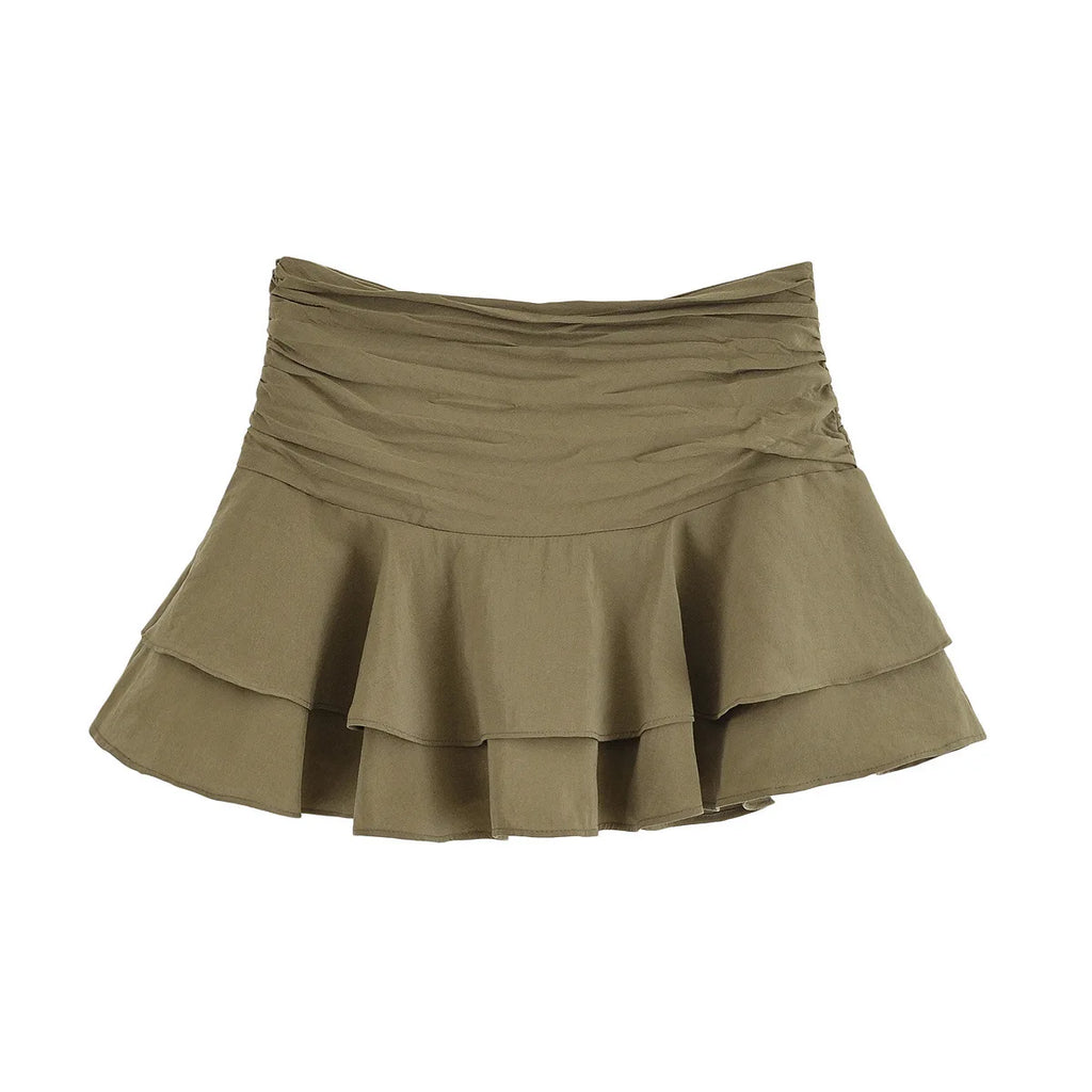 A&A Aubre Layered Ruffle Mini Skirt