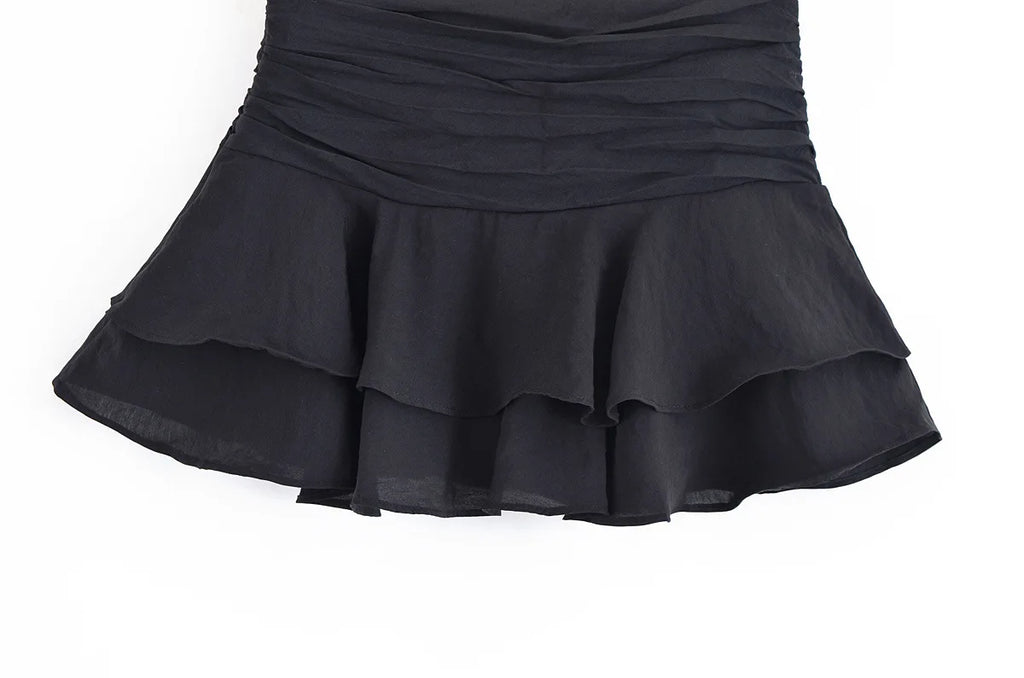 A&A Aubre Layered Ruffle Mini Skirt