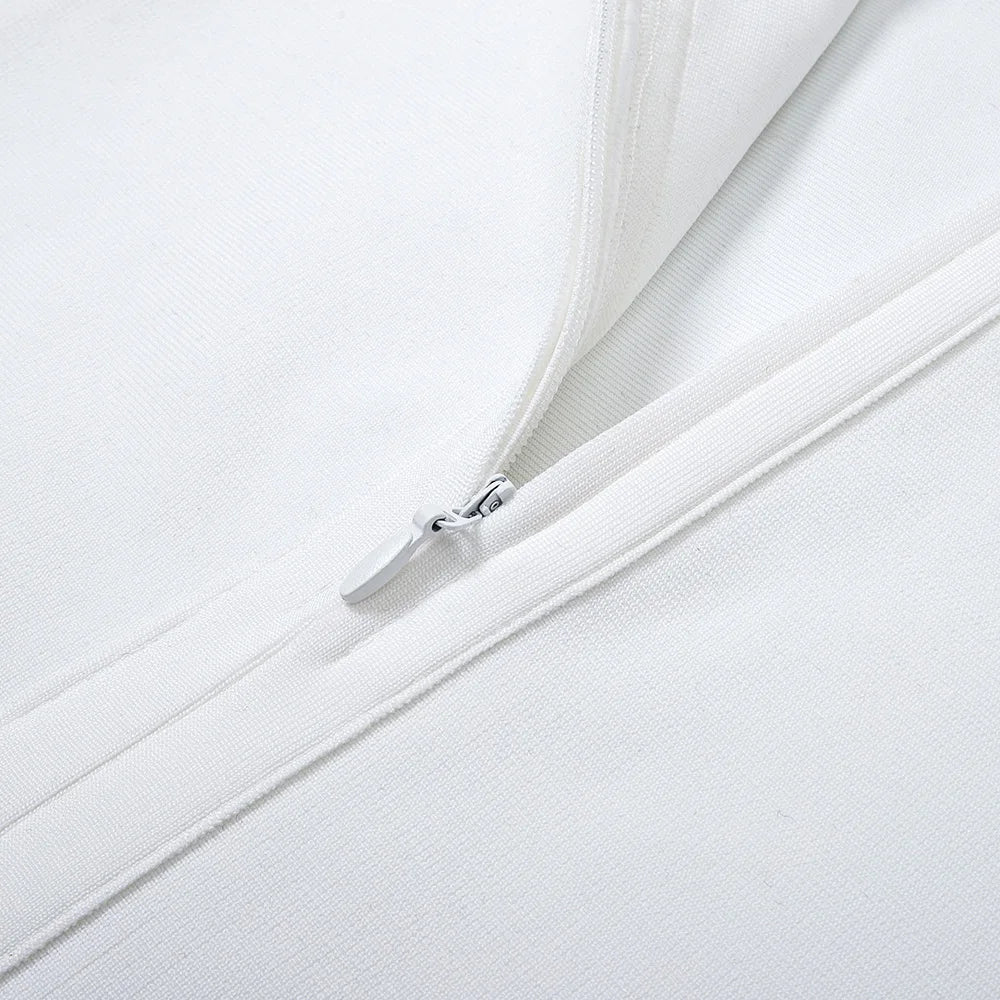 A&A Kylie Plunge Neck Halter Bandage Midi Dress