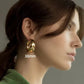 A&A Stainless Steel Gold Plated Wide Hoop Earrings