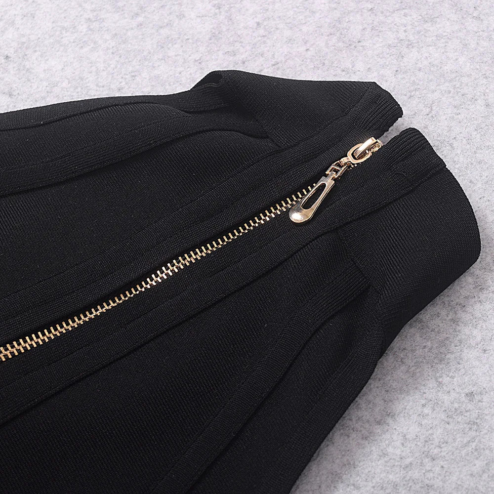 A&A Zahra Halterneck Bodycon Bandage Midi Dress