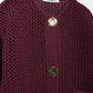 A&A Claret Knitted Button Down Cardigan