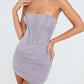 A&A Strapless Sleeveless Mesh Mini Dress