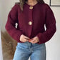 A&A Claret Knitted Button Down Cardigan